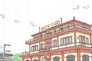 《无人认领的春天》封面，长椅上放着一束无人带走的花